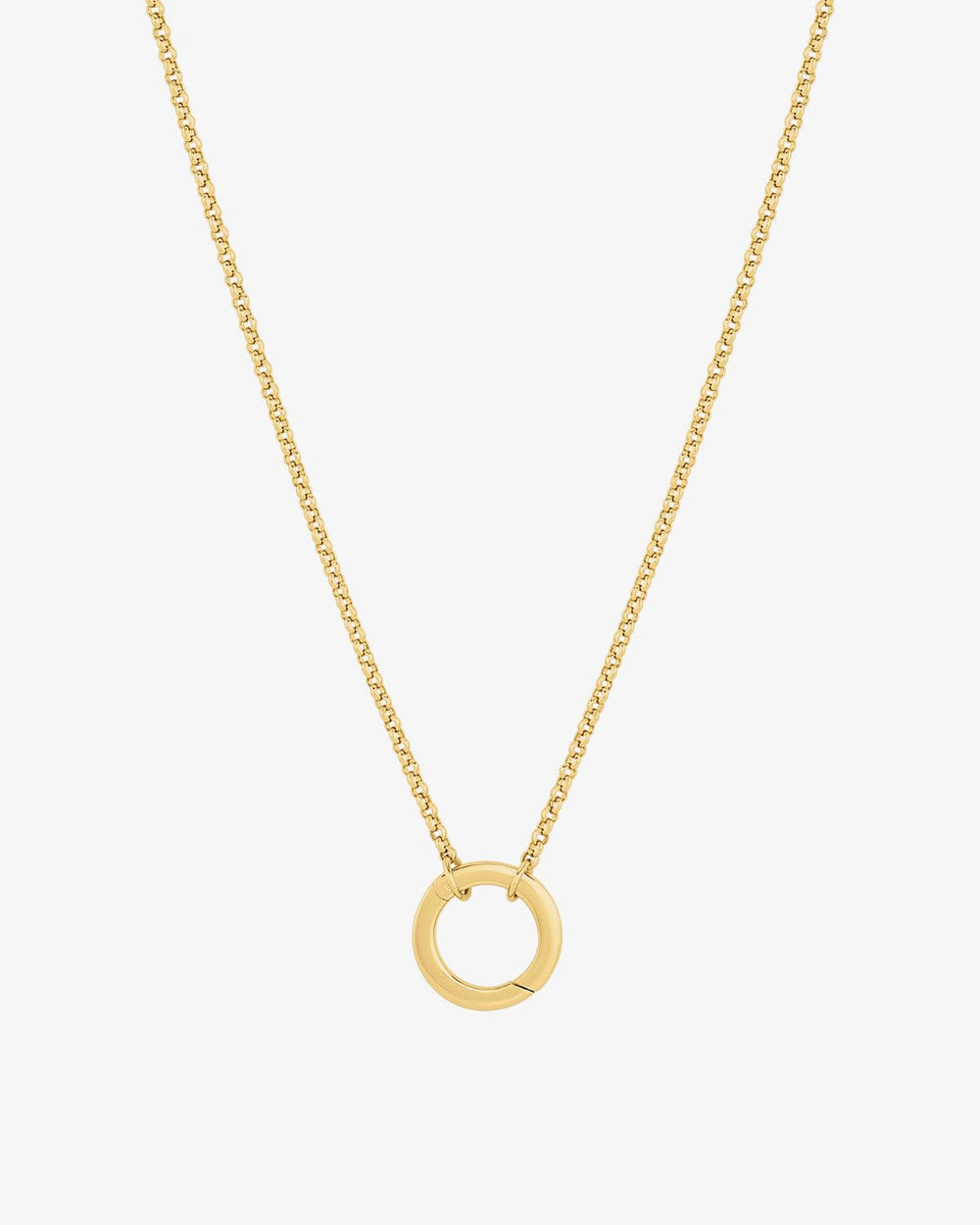 Long Rolo Chain w/ Large Charm Holder
